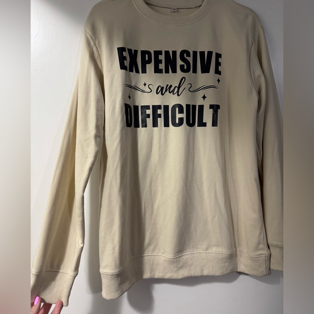 Cream Long Sleeve Graphic Sweatshirt